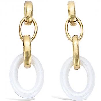 L7653 Lily’s Treasure – White Gold & Ceramic Choreography Earrings
