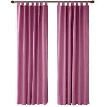 Deconovo Pink Blackout Curtains for Kids Bedroom