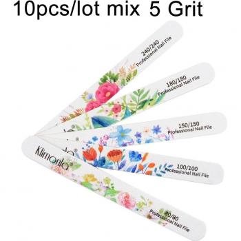Two Sided Nail Files 100/180 Grit Wooden (10 Pack)