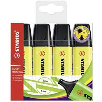 Stabilo Boss 5-pack gula fluorescerande markörer