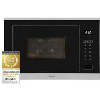 Exquisit EMW25-G-020 Inox Einbau-Mikrowelle, 60 cm