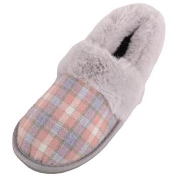 Soft Padded Checkered Comfort Slippers