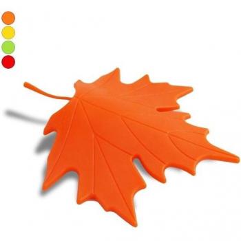 Bloc-porte original feuille d'automne orange