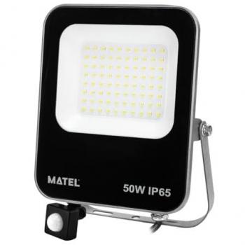 Proyector LED 50W Fría Aluminio Matel con Sensor