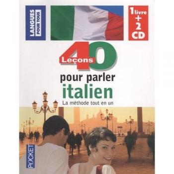 COFFRET 40 LECONS POUR PARLER ITALIEN LIVRE + 2CD (ancienne édition)