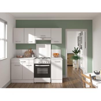 Meuble TV bas 80 cm 2 portes 1 tiroir blanc mat UNO