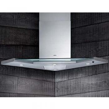 Elica synthesis ix a-100 cappa ad angolo aspirante classe energetica c 3 velocità+ intensivo portata 559 m³/h 100 cm acciaio inox + vetro 6