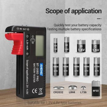 Outil BT168 Pro Mesure de Capacité Batterie 9V/3.7V/1.5V (AA‑AAA, C‑D, 18650)