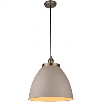 Suspension Cupola Endon Franklin Taupe ottone antico 1 luce