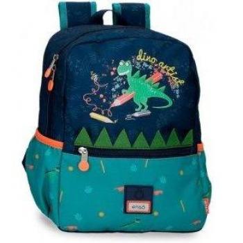 Mochila Enso Dino artist 32cm con bolsillos laterales
