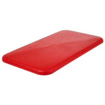 Couvercle en plastique rouge pour récipient rectangulaire, 450 l