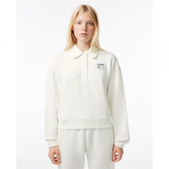 Sudadera Lacoste Comfy Minimalist blanco mujer