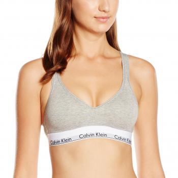 Calvin Klein Modern Cotton Bralette Lift Women's Sports Bra in Grey
