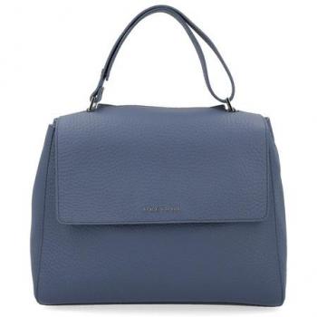 Orciani Blue Leather Handbag One Size