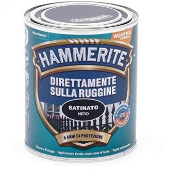 Hammerite Smalto Antiruggine Satinato Nero 0,75 L