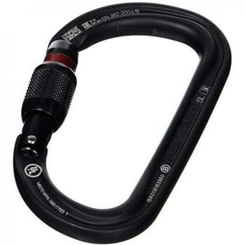 Screw‑Lock Am'D Carabiner (Petzl) – 34 mm, Black