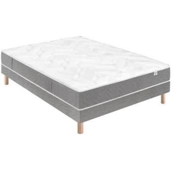 Sommeil Douces Nuits Cicareve 667 Ressorts – Base Ferme 180x200 avec 2 Sommiers Blanc