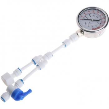2in1 Water Purifier Tap Pipes Pressure Meter 0-1.6MPA