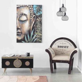 Alexandra House Living-Cuadro Alexandra House Living Asia Lienzo Madera de abeto 120 x 3 x 80 cm