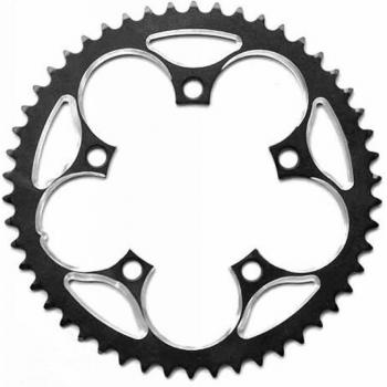 Black Chainring 110BCD 39T-53T Aluminium for 5 to 9 Speed Cranksets