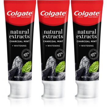 Colgate Natural Extracts Charcoal & White: Bleichende Kohle‑Zahnpasta – 3 × 75 ml