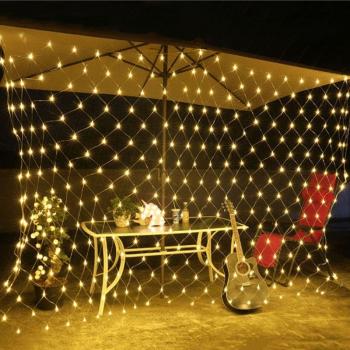 Luz LED en Forma de Red para Jardín Exterior