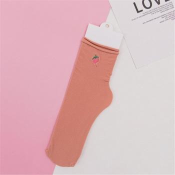 Calcetines de Yoga y Deporte con Estampado de Fresas