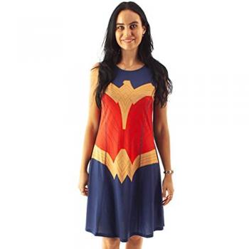 Comic Book Inspired Blue Skater Dress