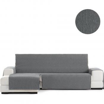Vipalia Protector Funda Chaise Longue Lisa. Cubresofa Chenilla. Diseño Elite. Color Gris. Chaise Largo Izquierda