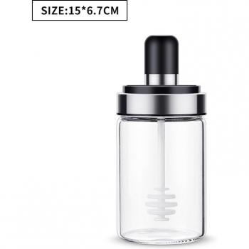 Condiment Storage Jar with Brush Lid