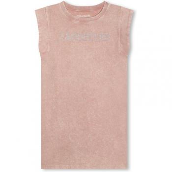 Robe de plage rose sans manches pour fille
