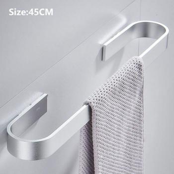 Organizador de toallas de baño de aluminio sin taladrar