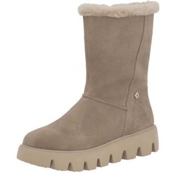 Rieker W2072-64 Women's Zip Boots in Beige