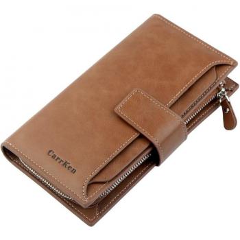 Cartera de mujer con cierre y cremallera, doble pliegue y colores variados