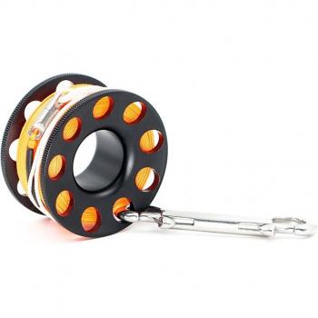 Fishing Finger Reel Aluminum with Flat Line Snap Bolt 15m 30m