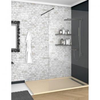 Réservoir de douche à cadre latéral deluxe, résine et charges minérales, antidérapant C3