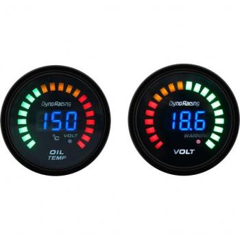 Indicador Digital Analógico de Temperatura y Voltaje 52Mm LED para Coche