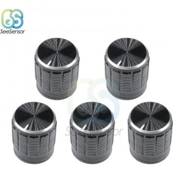 Schwarzes Aluminium‑Legierung Potentiometer‑Knopf‑Steuergerät – 5‑Stück‑Los
