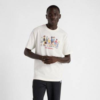 New Balance Maglietta A Maniche Corte Relaxed Archive Walk Bianco L