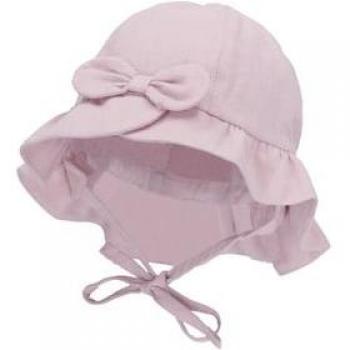 Cappello in Lino Rosa con Scritta Sterntaler