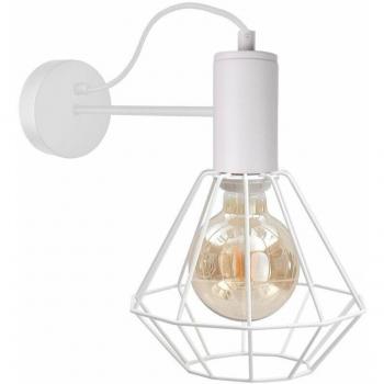 White Lars 25cm Wall Lamp E27 by Netlighting
