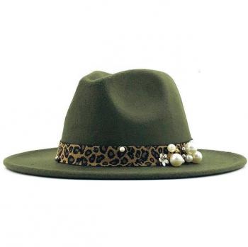 Leopard Print Jazz Style Fedora