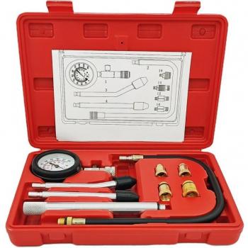Gasoline Engine Compression Tester Auto Petrol Gas Engine Cylinder Automobile Pressure Gauge Tester with M10 M12 M14 M18 Adapter