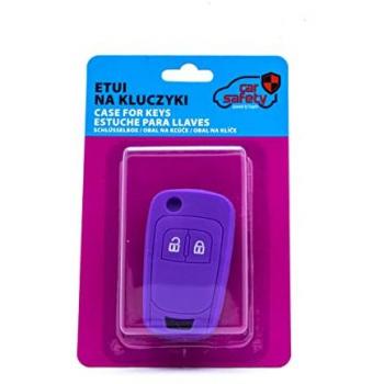 Coque de clé en silicone violet pour Opel