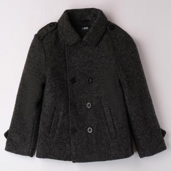 Cappotto grigio scuro melange Ido 4a744 per ragazzo