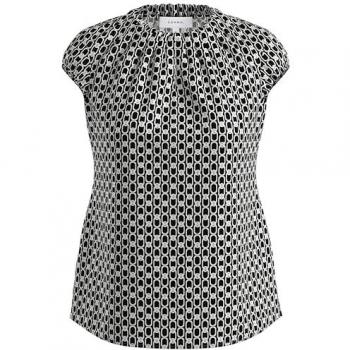 Comma All-Over Print Satinbluse