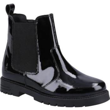 Hush Puppies Laura Patent Senior Leather Girl’s Black Boot