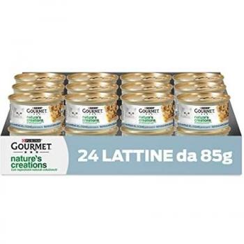 Purina Gourmet Nature's Creations Cibo per Gatti, Pesce e Spinaci