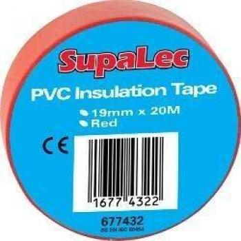 SupaLec PVC Insulation Tapes Pack 10 Red 20 Metre