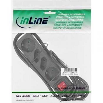 Striscia di presa InLine 16445S 5 m – 4 x CEE 7/3 – Nero